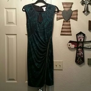 Emerald cheetah dress