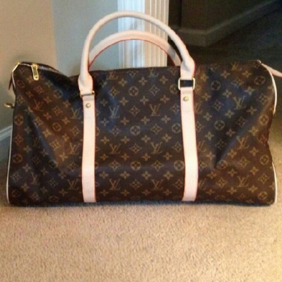 Brown Fashion Travel bag - 54 cm. PU material.