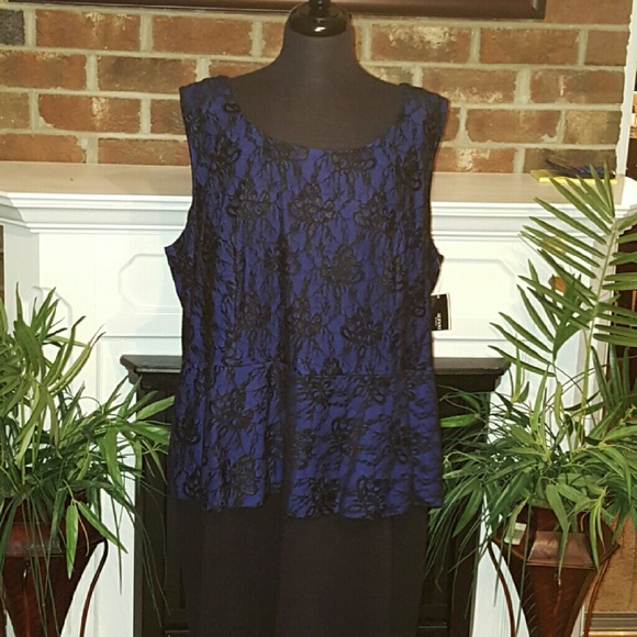 🔴 $$"NWT" Alfani Woman Peplum Dress Plus Size - Picture 2 of 4