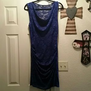 Blue lace dress