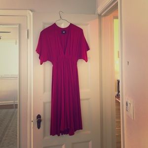 Reformation plugging neck red dress