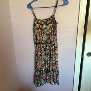 floral spaghetti strap dress