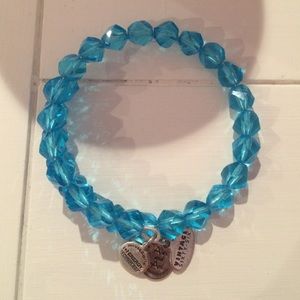 Blue beaded Alex and Ani bracelet IN BOX