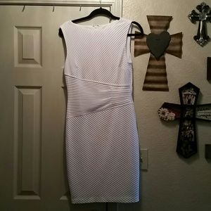 White ribbed dress