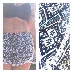 Juniors size wrap style Aztec shorts