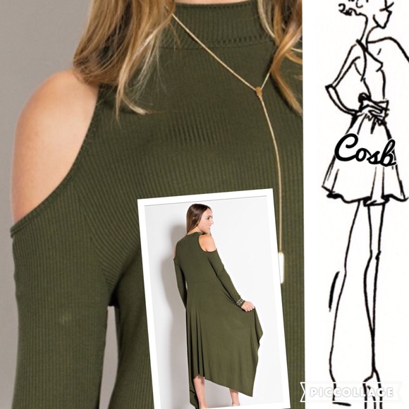 3X's  HP!!🎉🎉🎉Cold Shoulder's Dress - Picture 2 of 4