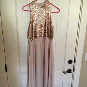 Rose gold party gown