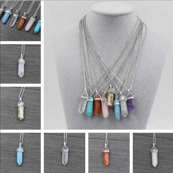 Turquoise gem stone natural pendent necklace - Picture 2 of 2