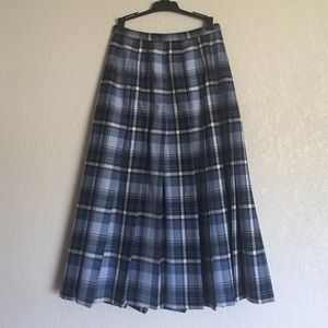 Vintage 70's Pendleton Petite Blue Plaid Skirt