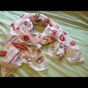 Juicy couture rhinestone embellished scarf
