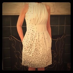 Anthropologie Pale Blue Dress with Grey Diamonds