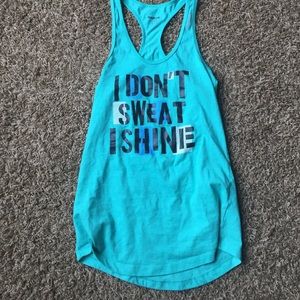 I don't sweat I shine tank by reebok