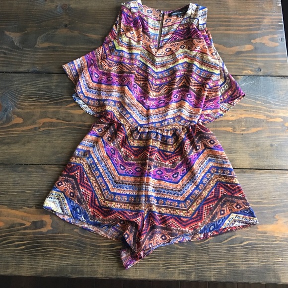 Tribal print romper