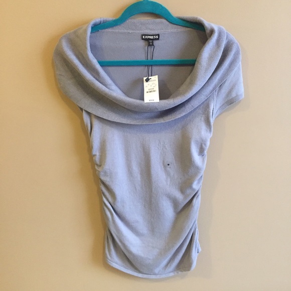 Express Cowl Neck Periwinkle- NWT