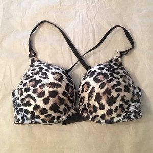 VS Bombshell push up bra in snow leopard
