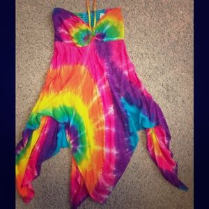 Asymmetrical tyedye dress