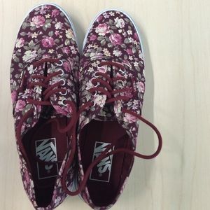 Vans floral shoes