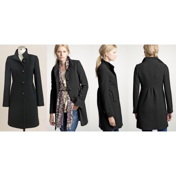 Black J. Crew Wool Winter Coat