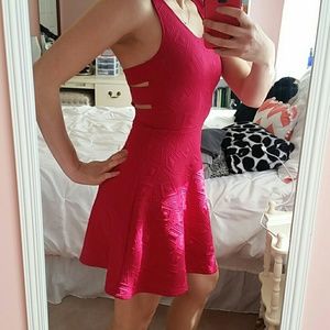 Charlotte russe hot pink dress skater skirt