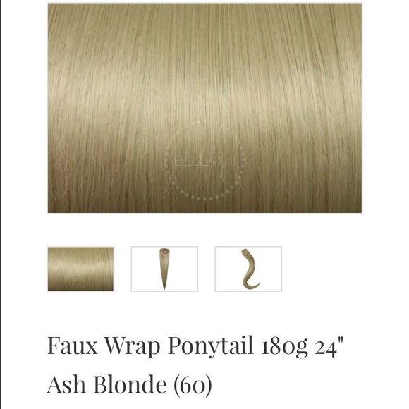 Bellami Accessories - Bellami wrap pony tail ash blonde (60) 180g 24"