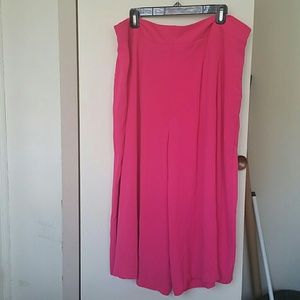 Bright Fuchsia Wide Leg Crop pants