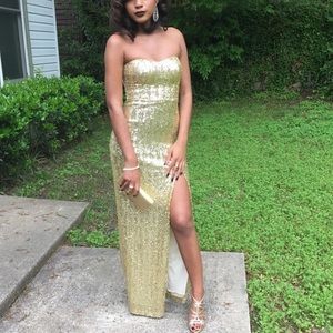 Gold sequin formal dress from Windsor