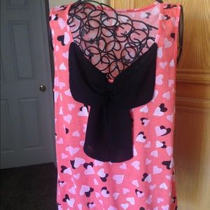 Cute bow and hearts top