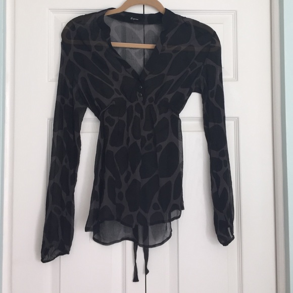 EXPRESS Sheer Silk Top