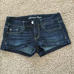 American Eagle Dark Denim Shorts Sz 2