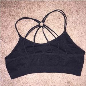 Black cross back bralette