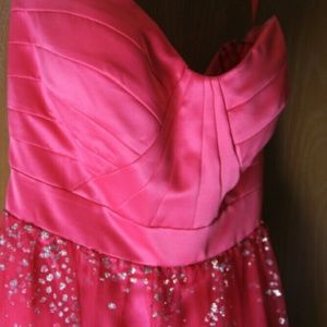 Hot pink prom dress