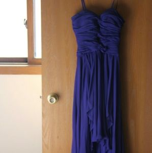 Purple high low prom dress