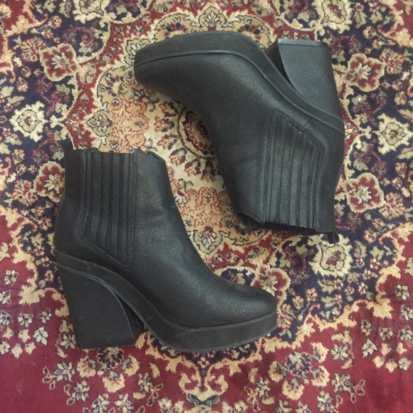 ASOS vegan leather heeled boots