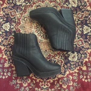 ASOS vegan leather heeled boots