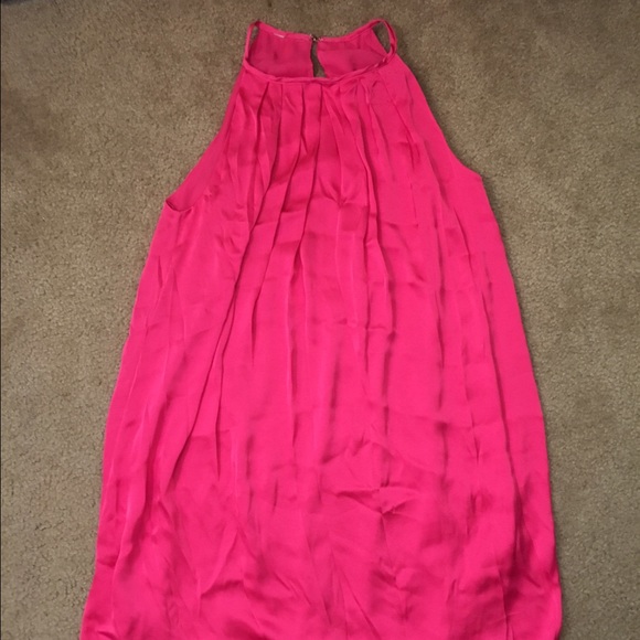 Silky rose slip dress-halter neck