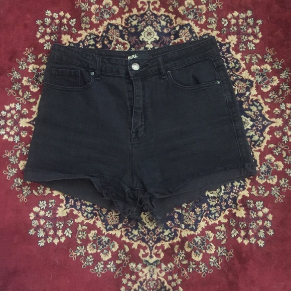 BDG high waisted black short shorts