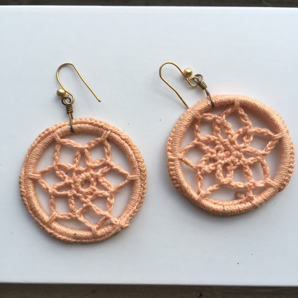 ✨ Closet Clearout! Coral Crochet Earrings