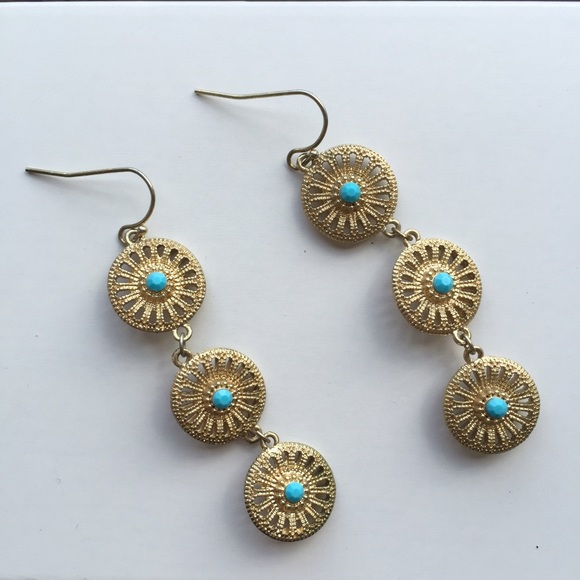 Clearout ✨ Turquoise Sand Dollar Earrings