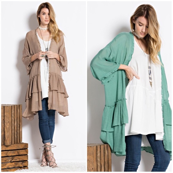 Sheer Cardigan w/ Dolman Sleeve - Small - Picture 3 of 3