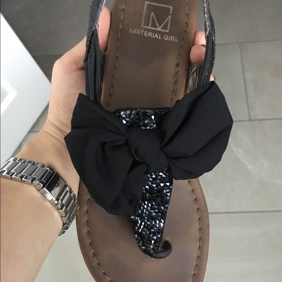 Material girl bow sandals