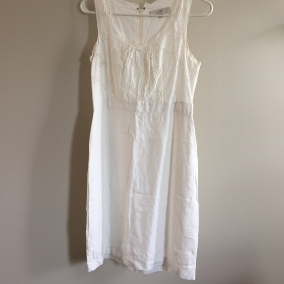 White Linen LOFT dress
