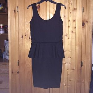 Black peplum dress