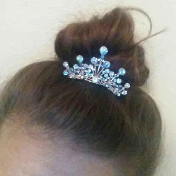 ππBlue Rhinestone Tiaraππ - Picture 1 of 3