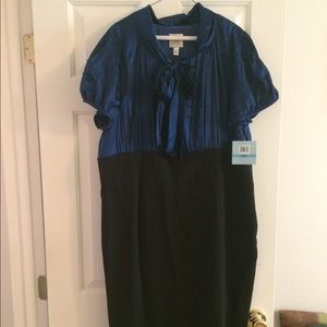 Dress, black and blue, Sz 20w