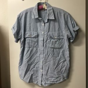 Striped button down t shirt