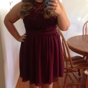 Burgundy Homecoming Dress