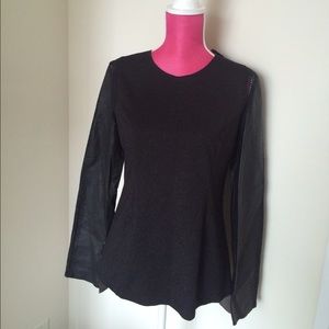Stella & Jamie Tops - Stella & Jamie Rio Leather Sleeve Top Stella & Jamie Tops - Stella & Jamie Rio Leather Sleeve Top