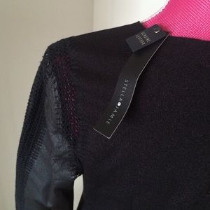 Stella & Jamie Tops - Stella & Jamie Rio Leather Sleeve Top Stella & Jamie Tops - Stella & Jamie Rio Leather Sleeve Top