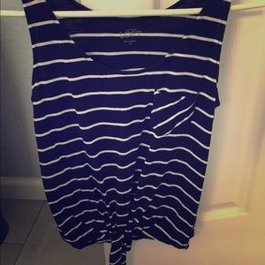 Black tie front tank