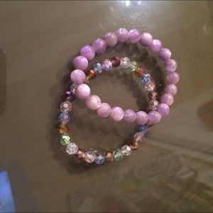 2 beaded bracelets